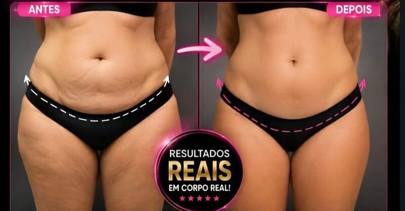 Antes e depois de cliente da Glamour Estética Feminina