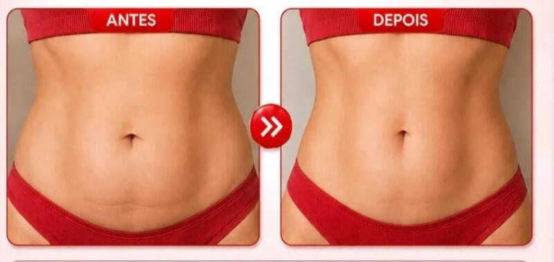 Antes e depois de cliente da Glamour Estética Feminina