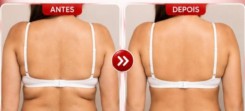 Antes e depois de cliente da Glamour Estética Feminina