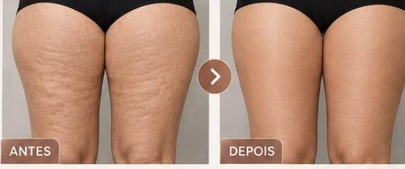 Antes e depois de cliente da Glamour Estética Feminina